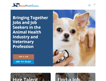 Tablet Screenshot of animalhealthcareers.com